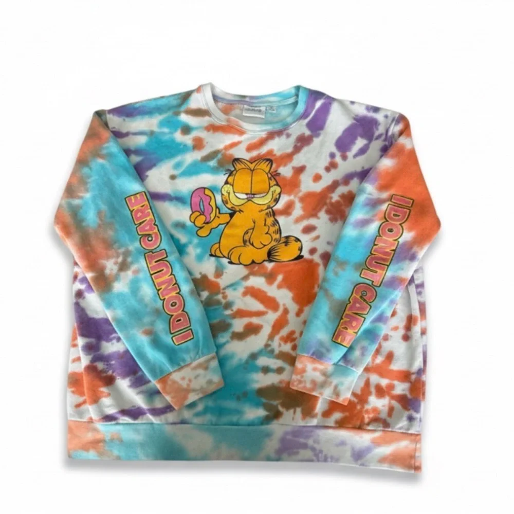 Garfield Tie-Dye Sweatshirt Vintage - Picture 2 of 7